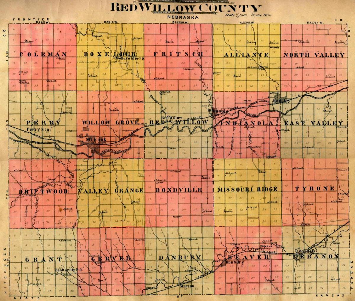 Red Willow County Map